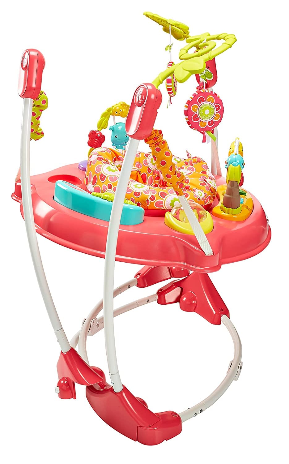 FISHER-PRICE Jumperoo Pink Petals: There’s so much for baby to discover with sweet animal friends on this Jumperoo® — music, lights and exciting sounds reward baby with every jump - DJC81 ebuystt