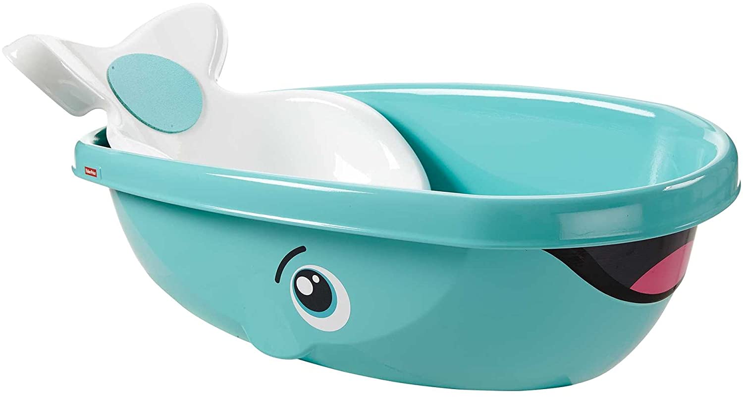 FISHER-PRICE Whale Of A Tub Bathtub: Helps keep infants comfy