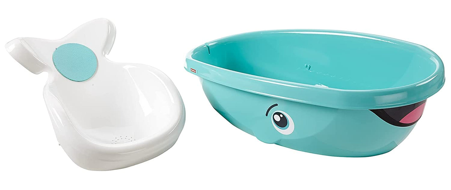 FISHER-PRICE  Whale Of A Tub Bathtub: Helps keep infants comfy & secure during bath time - DRD93 ebuystt