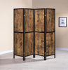 Coaster Home Furnishings Industrial Antique Nutmeg Four-Panel Screen (961413)