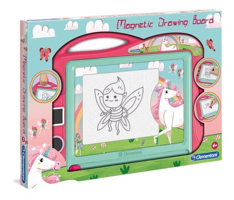FOSTER Magnetic Drawing Board Unicorn: A special drawing board to draw, write, erase and start over again... for never-ending fun - 18569FO