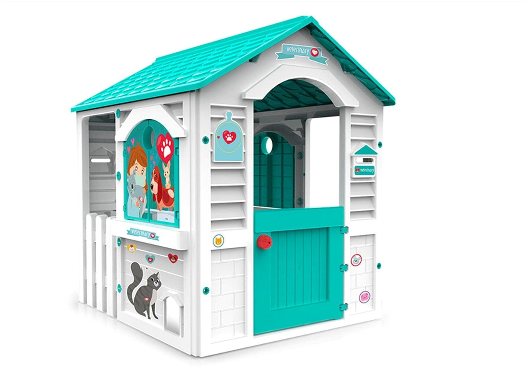 GTBW Veterinary Center Playhouse: Allows kids to establish their own roles emulating their environment and reproduce and understand different roles - 89619 ebuystt
