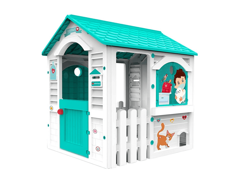GTBW Veterinary Center Playhouse: Allows kids to establish their own roles emulating their environment and reproduce and understand different roles - 89619 ebuystt