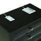 Formosa 3-Drawer Rectangular Nightstand Americano And Rose Brass Collection: Formosa SKU: 222842 coastmega