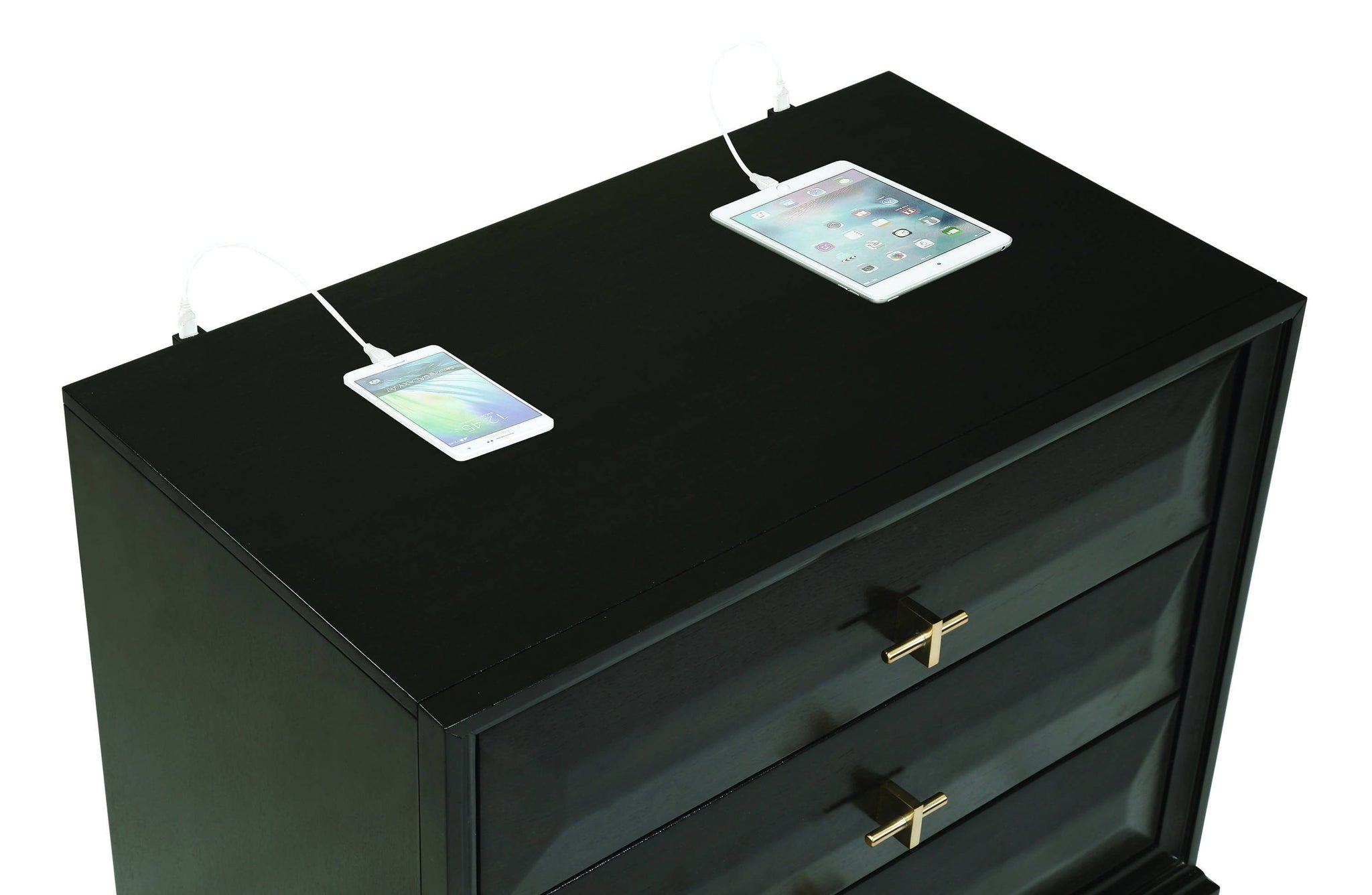 Formosa 3-Drawer Rectangular Nightstand Americano And Rose Brass Collection: Formosa SKU: 222842