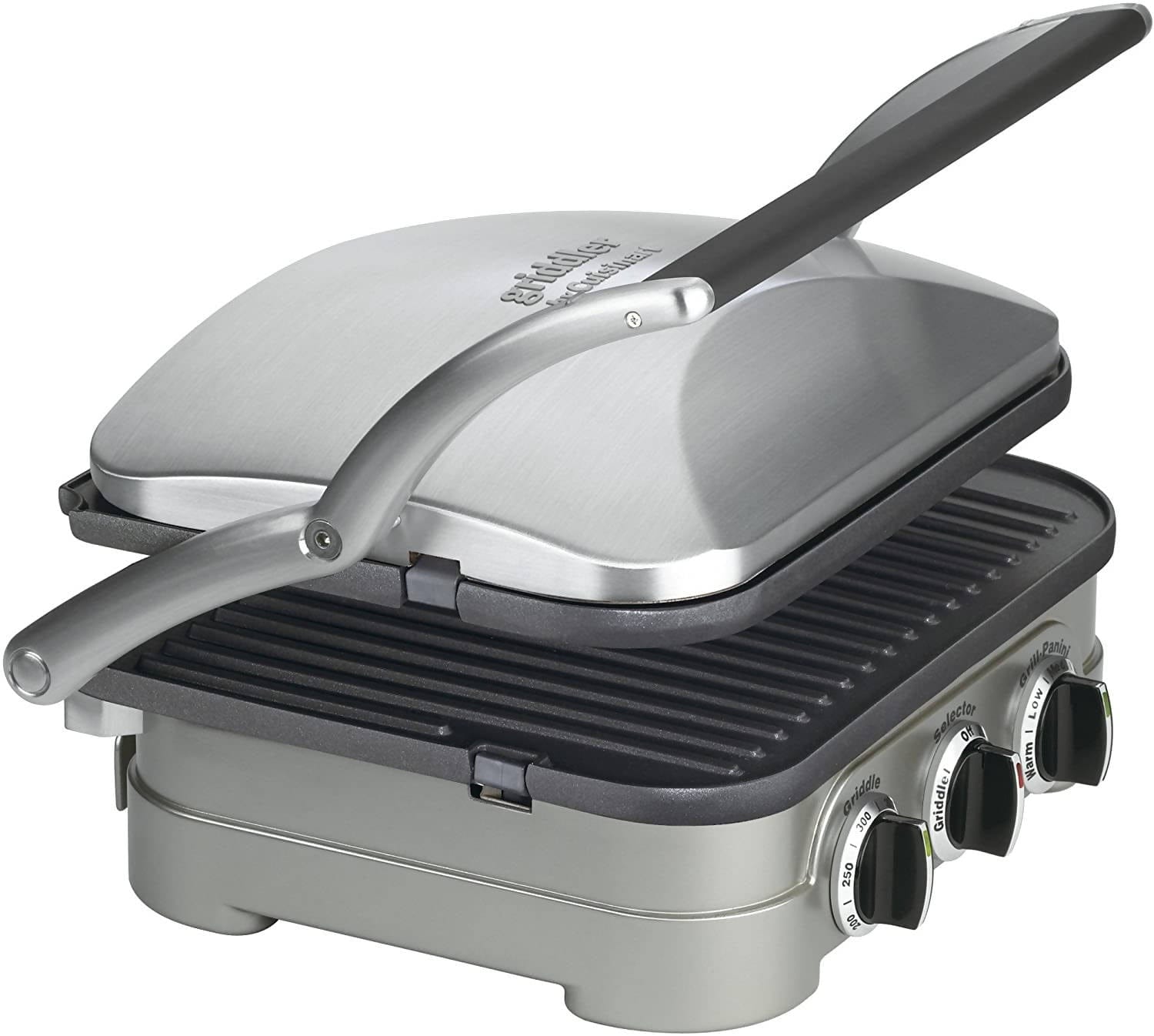 Cuisinart 5-in-1 Griddler can handle everything from pancakes and sausages to grilled cheese to steaks, hamburgers, and panini. - CU-GR-4 Pie's Variety Store