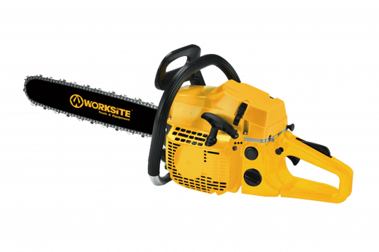 Worksite Chain Saw Gasoline 52CC, Stroke Bar Length 20 inch, Ideal for tree pruning, land cleaning, firewood cutting, storm clean-up and more. Comfortable reduced vibration handle, Maximum durability for tough applications GCS117 Worksite Power Tools