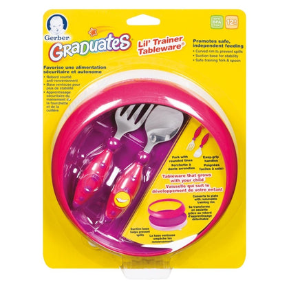 GERBER  Cutlery Set: Graduates Lil' Trainer Tableware Set is ideal for kids who are learning to self-feed - 18190HY