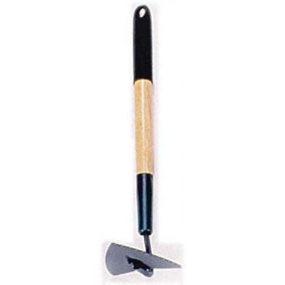 GREEN LAWN FLAT HOE WITH WOODEN HANDLE, ideally for daily gardening work such as weeding, loosen the soil, planting vegetables  - 64506 Pie's Variety Store