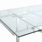 Wexford Glass Top Dining Table With Extension Leaves Chrome 106281 ebuystt