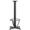22 Inches x 22 Inches Restaurant Table X-Base with 3 inches Dia. Bar Height Column and Foot Ring [XU-T2222-BAR-3CFR-GG]