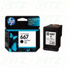 HP 667 Black Original Ink Cartridge 2 Units Print crisp text and bold color with Original HP Ink cartridges designed to deliver quality prints for your home, school, and small business-398151