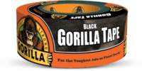 Gorilla Tape Black, Heavy Duty and Double Thick. Ideal for Indoor and Outdoor use and Made to Stick to Rough, Uneven, Unforgiving Surfaces like Wood, Stone, Stucco, Plaster, Brick and More MEGA