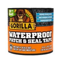 GORILLA WATERPROOF PATCH & SEAL TAPE BLACK -Instantly seals out water, air, and moisture. With an extra thick adhesive layer and UV resistant backing this tape conforms to form a permanent bond indoors and out - 4612502 ebuystt