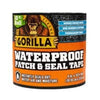 GORILLA WATERPROOF PATCH & SEAL TAPE BLACK -Instantly seals out water, air, and moisture. With an extra thick adhesive layer and UV resistant backing this tape conforms to form a permanent bond indoors and out - 4612502
