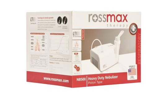 Ross max Piston Nebulizer Heavy Duty Includes: Compressor Valve Nebulizer bottle Tubes and connections Adult and child mask Extra filters-320097