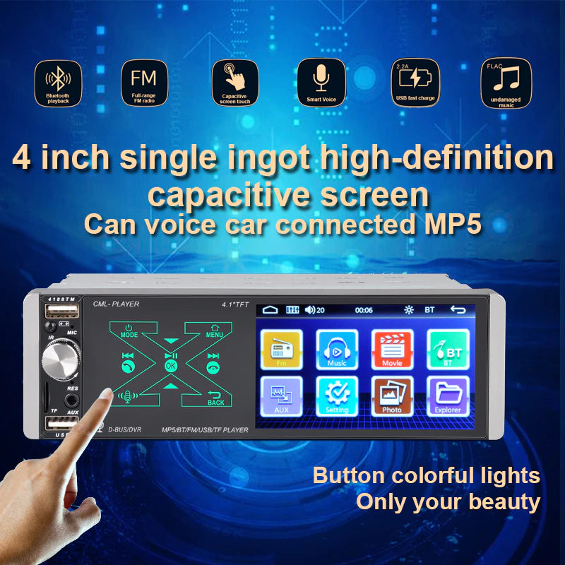 CAR SMART AI VOICE PLAYER  The panel is made of raw materials, which is tough and durable, and the appearance is comfortable. The hardware uses thickened heat sinks, which dissipates heat quickly and is beautiful in design-CML-PLAY10 Hannah's Variety Store