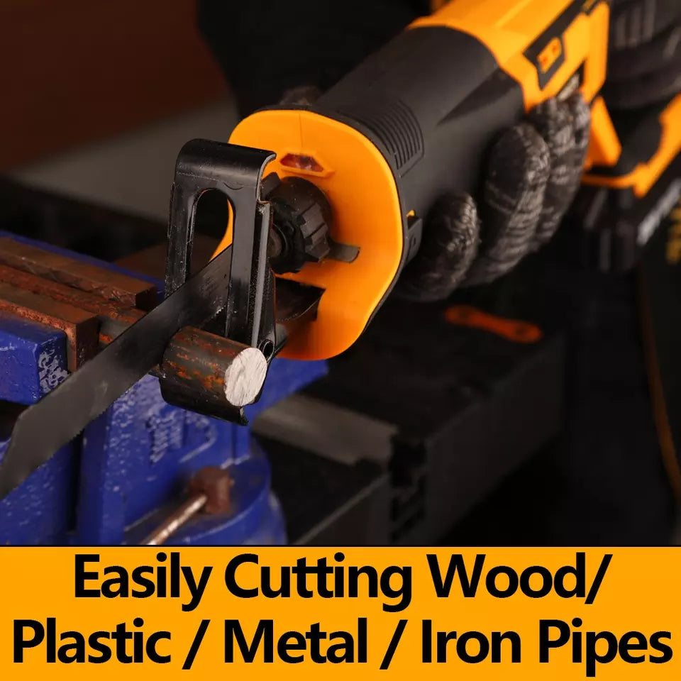Worksite Cordless Reciprocating  Saw Comes with two types of  Blades Ideal for Metal & Wood cutting.  20V Battery brushless motor helps to provide 2.5X more runtime to get the job done - CRS334 Worksite Power Tools