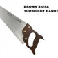 Brown Hand Saw 24 inches. 3 sided precision ground and induction hardened teeth for easy and perfect cutting mega