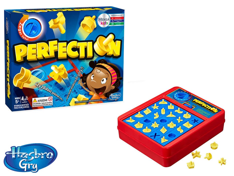 HASBRO Perfection Board Game: The player who matches all 25 shapes in the shortest time wins - C0432 ebuystt