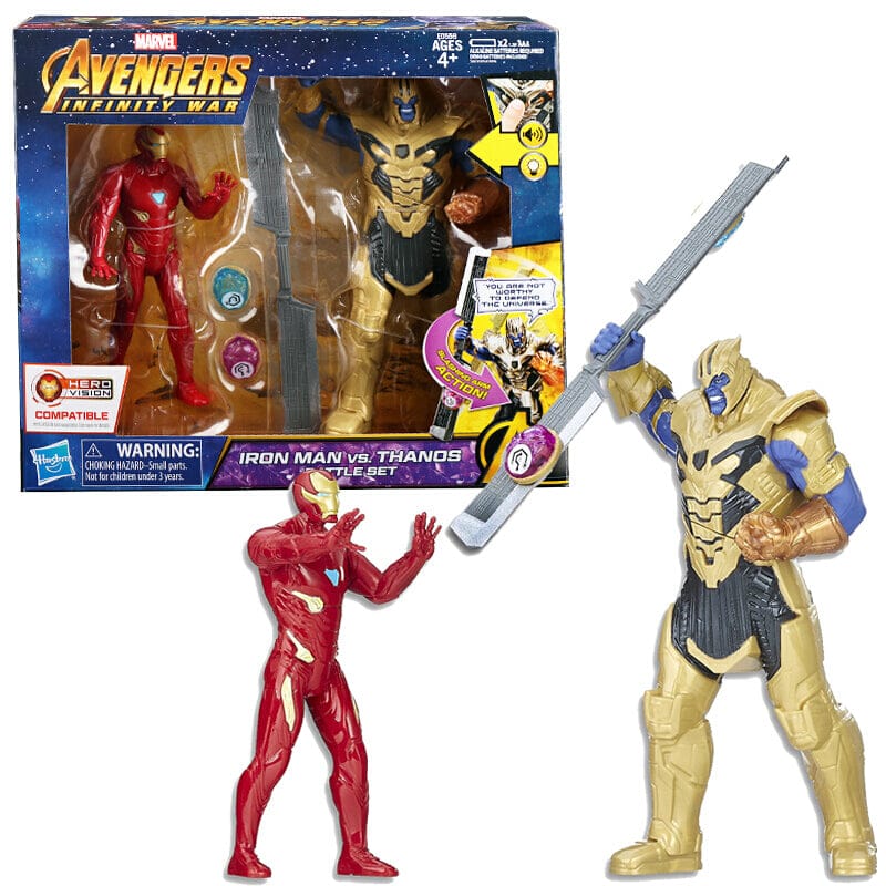 Hasbro Avengers Infinity War Iron Man Vs Thanos: When Thanos wields the Infinity Gauntlet, Iron Man gets ready to challenge his power and try to save the universe - E0559 ebuystt
