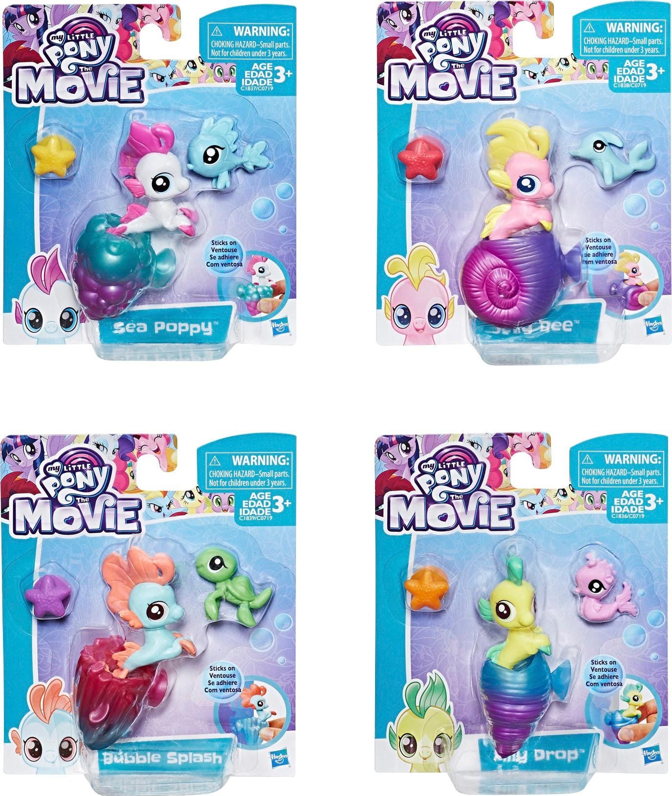 HASBRO My Little Pony Sea Pony & Hippogriff Baby Assorted: The baby seascapes and their friends are perfect companions for the Mane 6 as they head out to explore Seaquestri - C0719 ebuystt