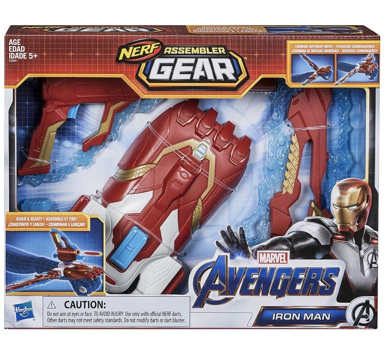 HASBRO  Nerf Assembler Gear Iron Man: Get ready to build and blast like the high-tech hero with Iron Man Assembler Gear - E3354 ebuystt