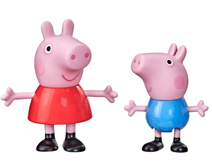 HASBRO  Peppa Pig & George Figurine: They have articulated heads, arms and legs so kids can act out their favorite scenes from the famous Peppa Pig cartoon - F3656