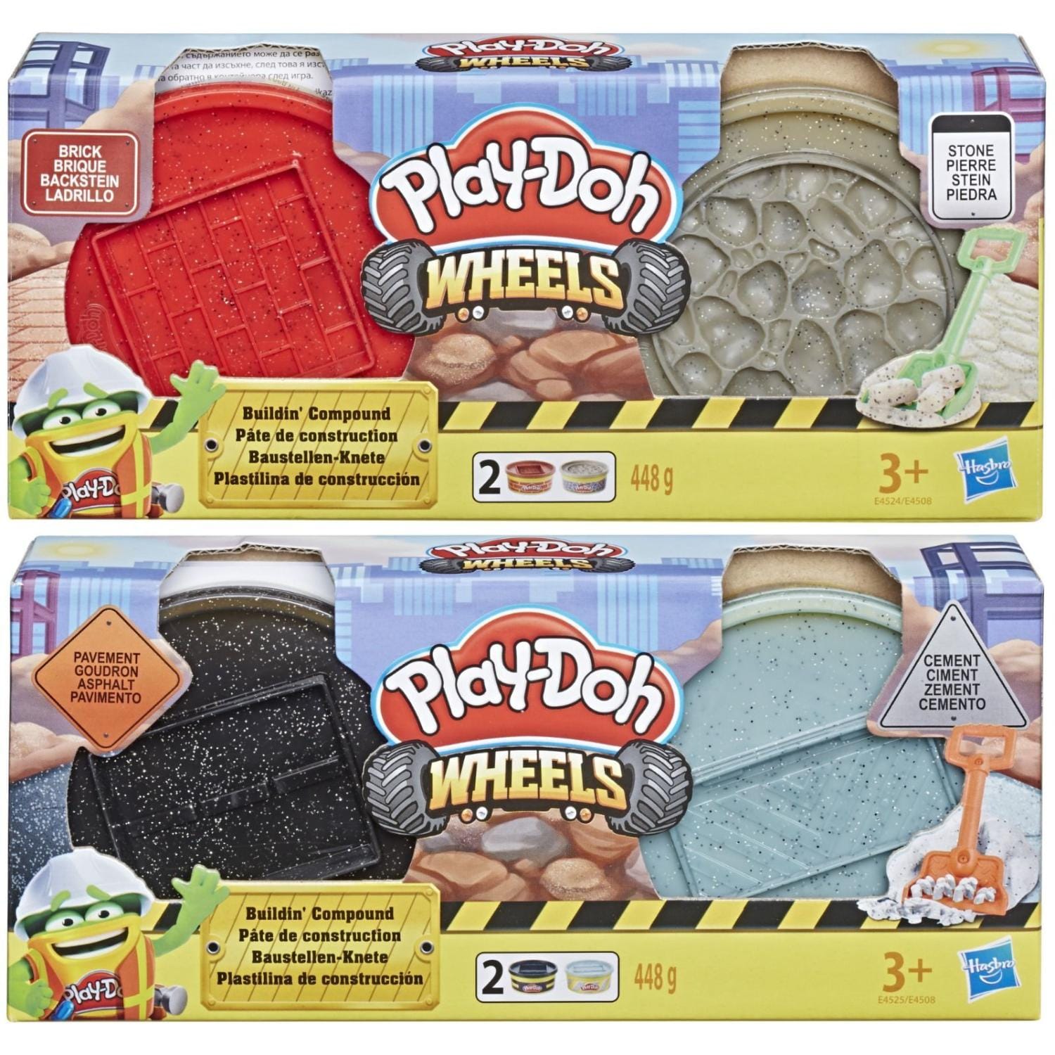 HASBRO Playdoh Building Compound Assorted: Help little workers ages 3 and up get busy building, constructing and demolishing - E4508