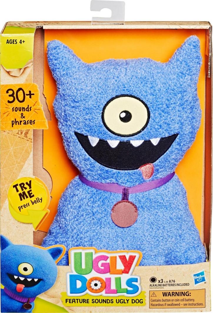 HASBRO Ugly Dolls Feature Sound Ulgy Dog: Every moment is worth celebrating so why not give it a squeeze to start playing the fun phrases and sounds - E4523 ebuystt