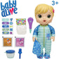 HASBRO  Baby Alive Mix My Medicine Baby: Includes doll, diaper, medicine cup and dropper, 2 packets of doll medicine, interactive thermometer, removable pajamas, bandage stickers, tissue, and instructions - E6941 ebuystt