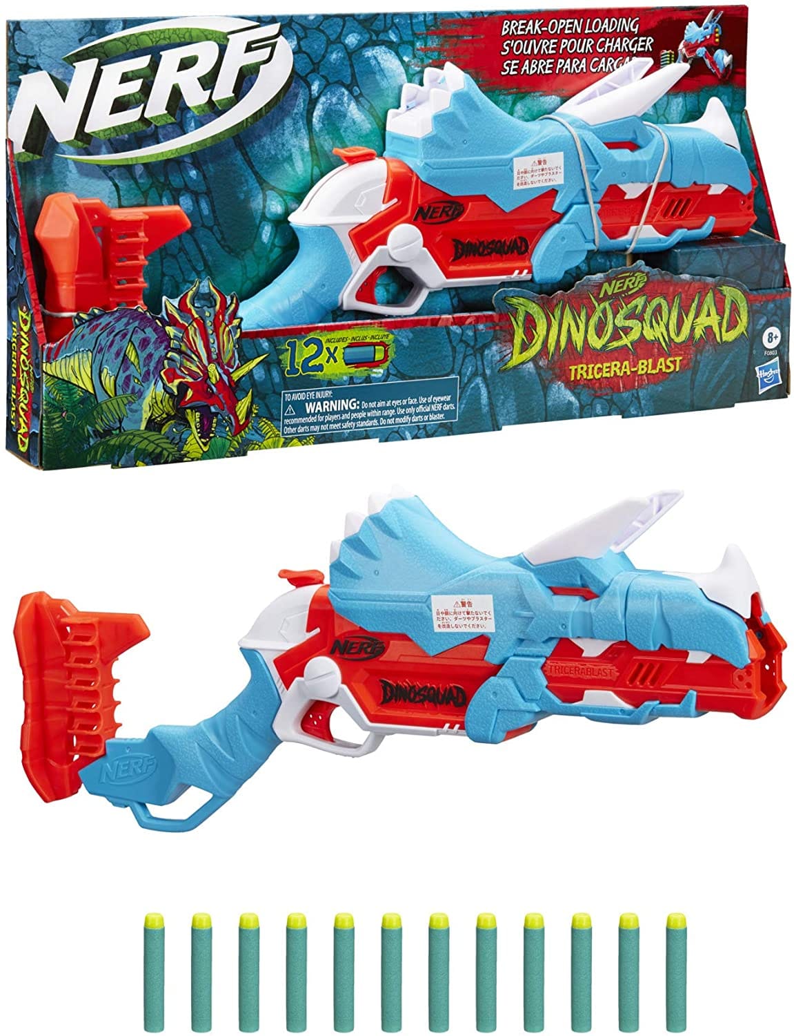 HASBRO Nerf Tricera Blast: Team up with legendary dinosaurs as a member of the elite DinoSquad - F0804 ebuystt