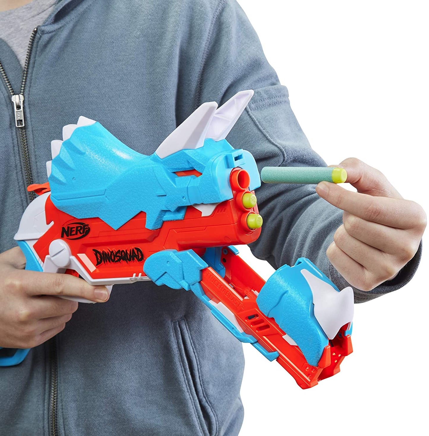 HASBRO Nerf Tricera Blast: Team up with legendary dinosaurs as a member of the elite DinoSquad - F0804 ebuystt
