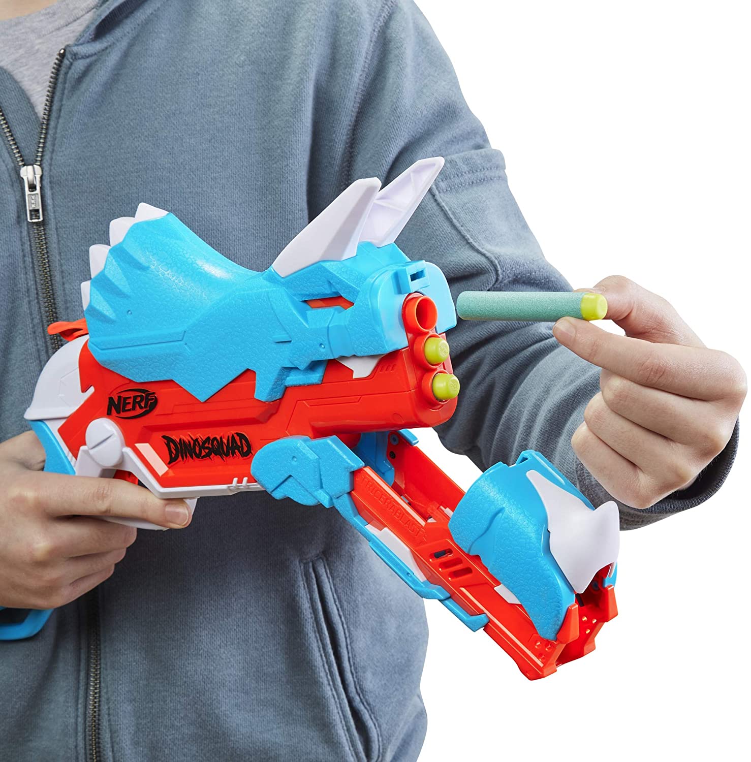 HASBRO Nerf Tricera Blast: Team up with legendary dinosaurs as a member of the elite DinoSquad - F0804 ebuystt