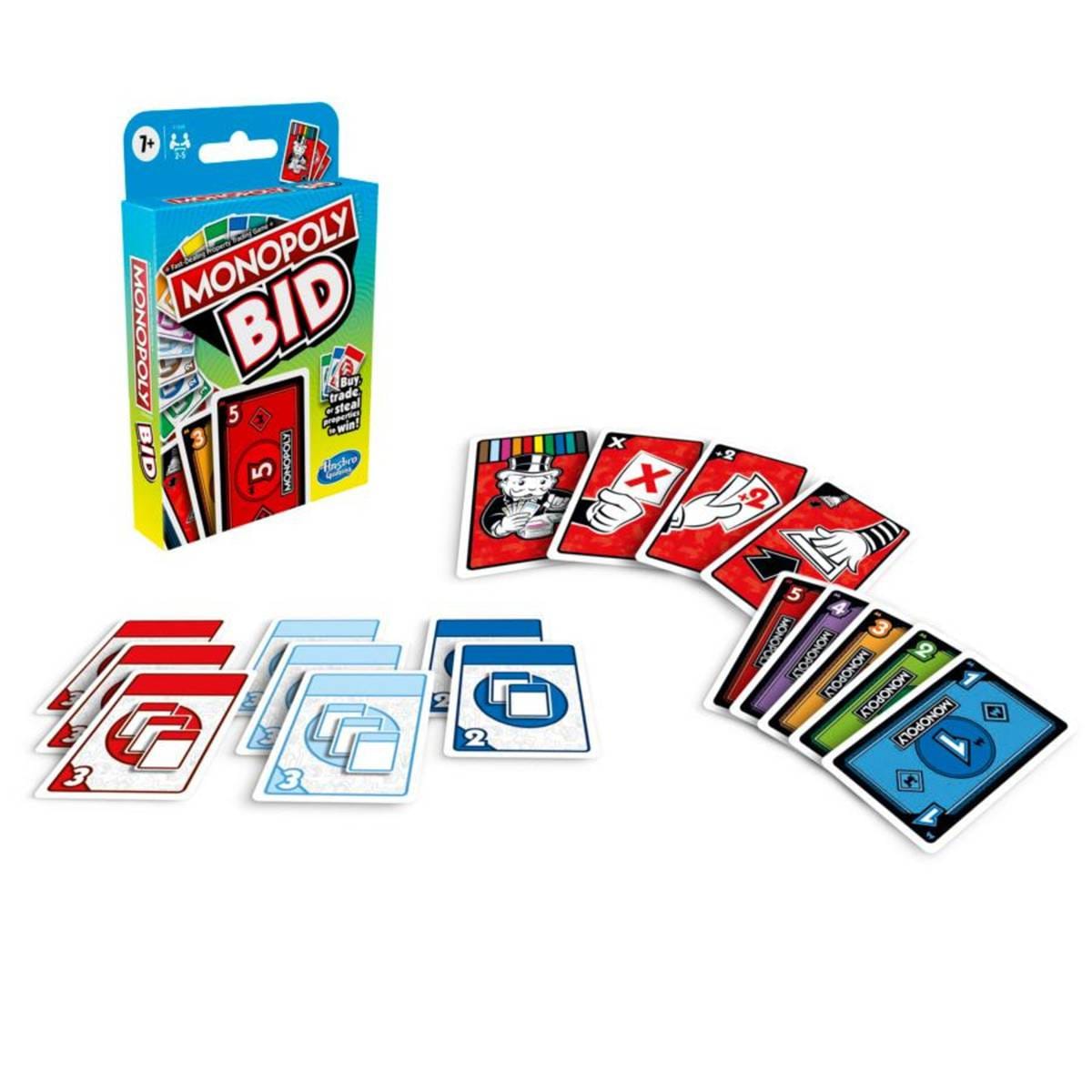 HASBRO Monopoly Bid: The Monopoly Bid game is a game of chance, luck, and strategy as players bid in blind auctions - F1699