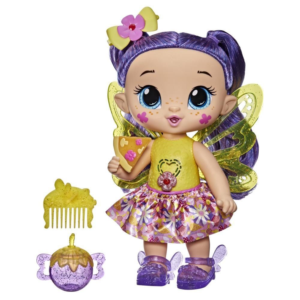 HASBRO Baby Alive Sparkle Sienna: Pretend feed Siena Sparkle doll to discover her special-colored glow - F2593