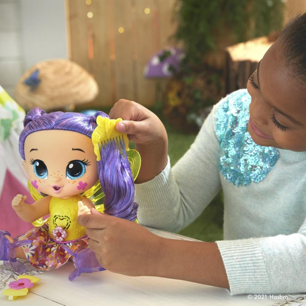 HASBRO Baby Alive Sparkle Sienna: Pretend feed Siena Sparkle doll to discover her special-colored glow - F2593 ebuystt