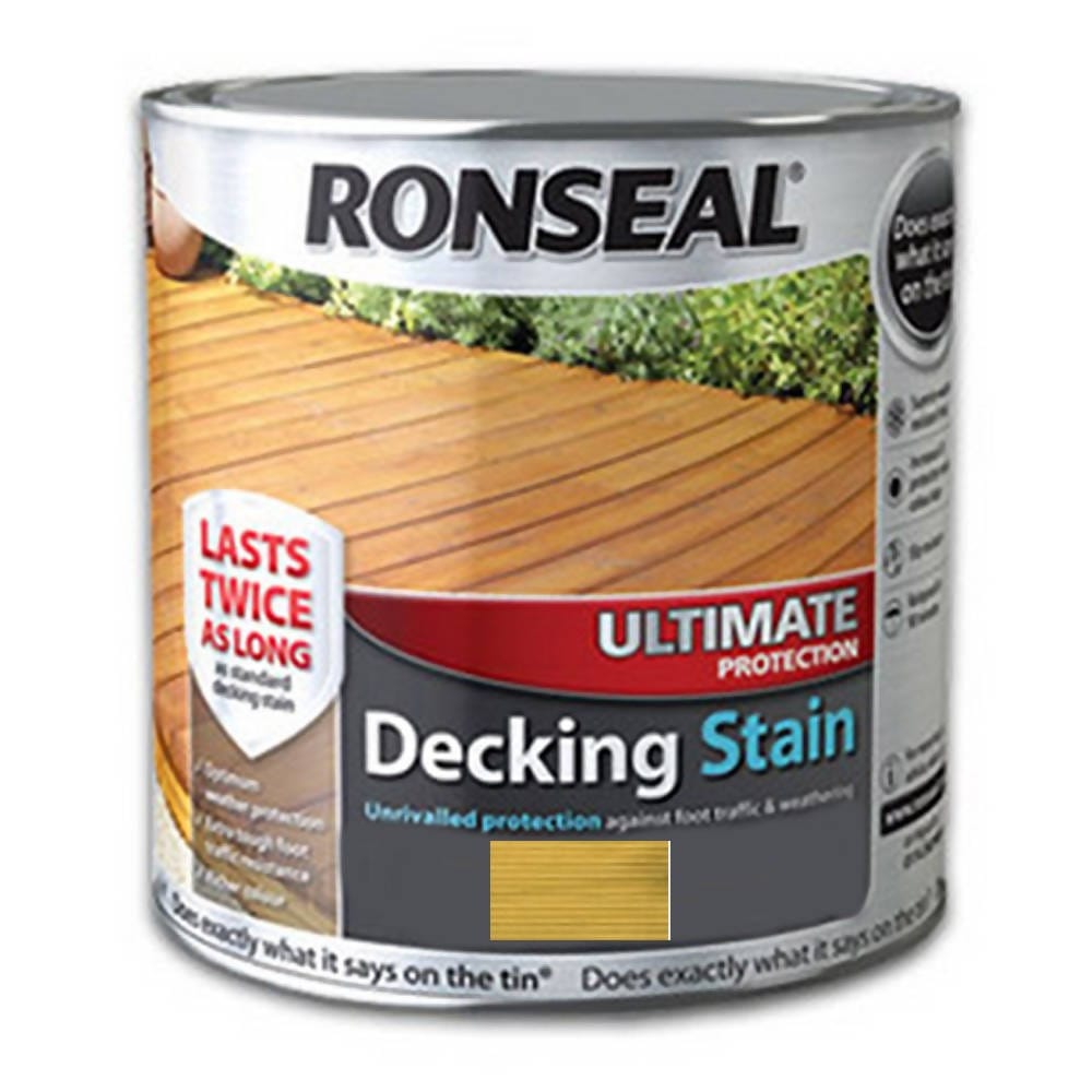 Ronseal Ultimate Decking Stain (Stone Grey) 2.5 Litres Primarily for use on pre-treated decking.- 36911 Elegant AccScents
