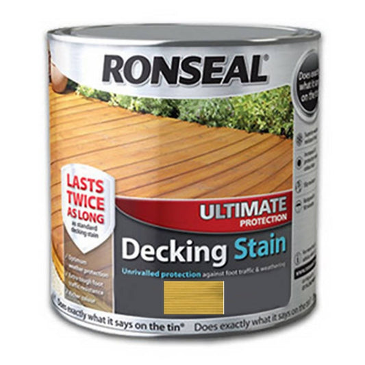 Ronseal Ultimate Decking Stain (Stone Grey) 2.5 Litres Primarily for use on pre-treated decking.- 36911 Elegant AccScents