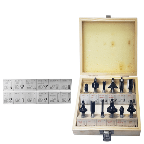 Hoteche Router 12PC carbide blade Bit Set, for smoother & faster cuts  - PVHH031 MEGA