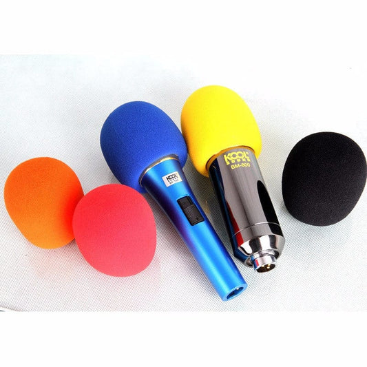 BK MULTI-COLOURED MIC SPONGES  Microphone Windsreen Cover - 2.9 x2.3 inches with Caliber Size is 1.4 inchess, compatible with most standard handheld microphones in market-49BWS1A Hannah's Variety Store