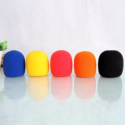 BK MULTI-COLOURED MIC SPONGES  Microphone Windsreen Cover - 2.9 x2.3 inches with Caliber Size is 1.4 inchess, compatible with most standard handheld microphones in market-49BWS1A