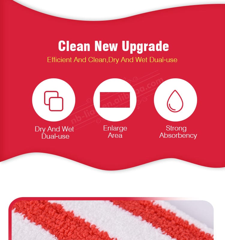 LIAO MICROFIBER SPRAY FLAT MOP REFILL 15.75 inches (40cm) FOR A130035 & A130036- R130002 MEGA
