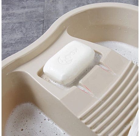 GTBW  Wash Tub 10 Lt: Household Laundry basin with washboard. Thick plastic washable wash basin Creative integrated baby washbasin - 6933 ebuystt