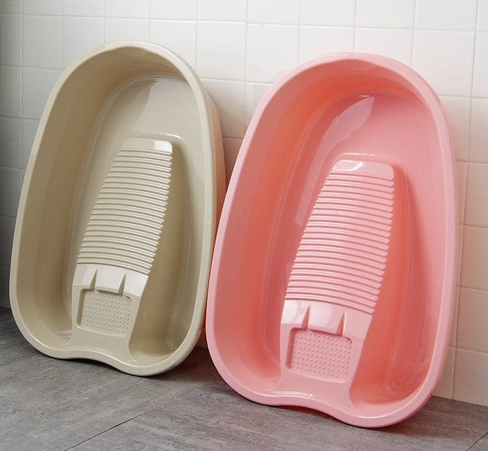 GTBW  Wash Tub 10 Lt: Household Laundry basin with washboard. Thick plastic washable wash basin Creative integrated baby washbasin - 6933 ebuystt