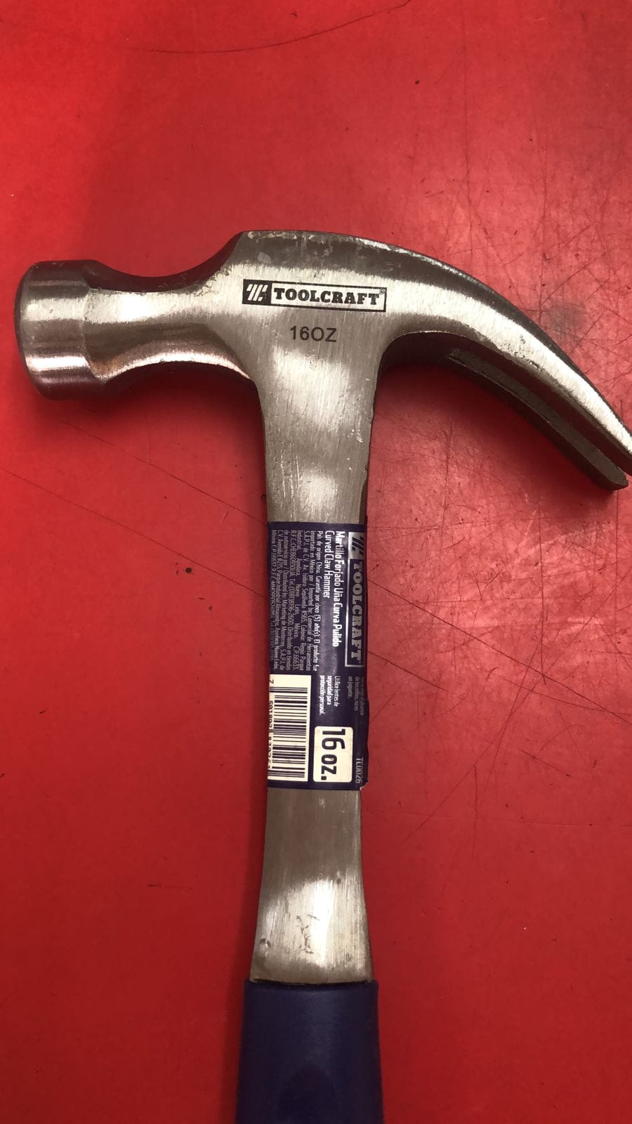 Toolcraft, Durable, Tubular Curved Claw Hammer, 16 oz - TC0026