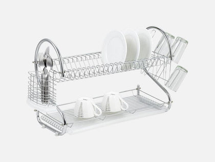 Protouch, Two Tier, Chrome Finish, Durable, Stay Dry, Dish Rack, 22 Inches - CH11319
