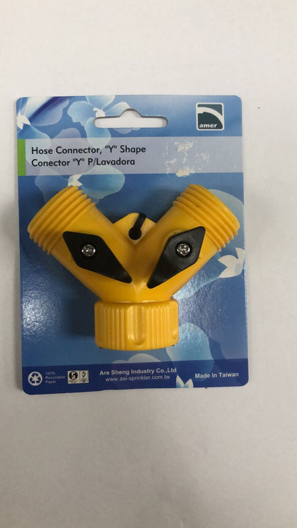 Garden Hose Splitter, 2 Way Plastic Water Hose connector use with Faucet Watering Shut Off for Landscaping, Gardening, Flower Planting, Irrigation - CHGM086