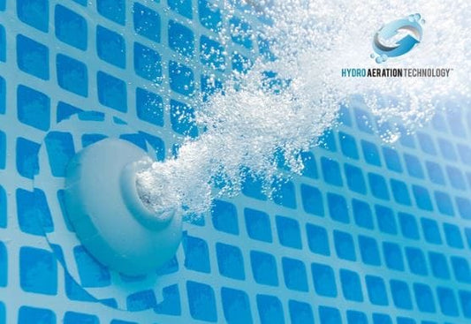 Intex Prism Frame Pool 15ft X 48in: Dual suction outlet fittings – improve water circulation resulting in better water hygiene and clarity - 26725 ebuystt