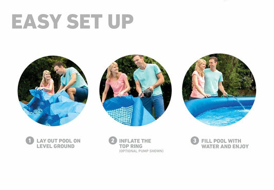 Intex Easy Set 10ft X 30in With Pump: Water capacity: 1,018 gallons (80%) - 28121 ebuystt